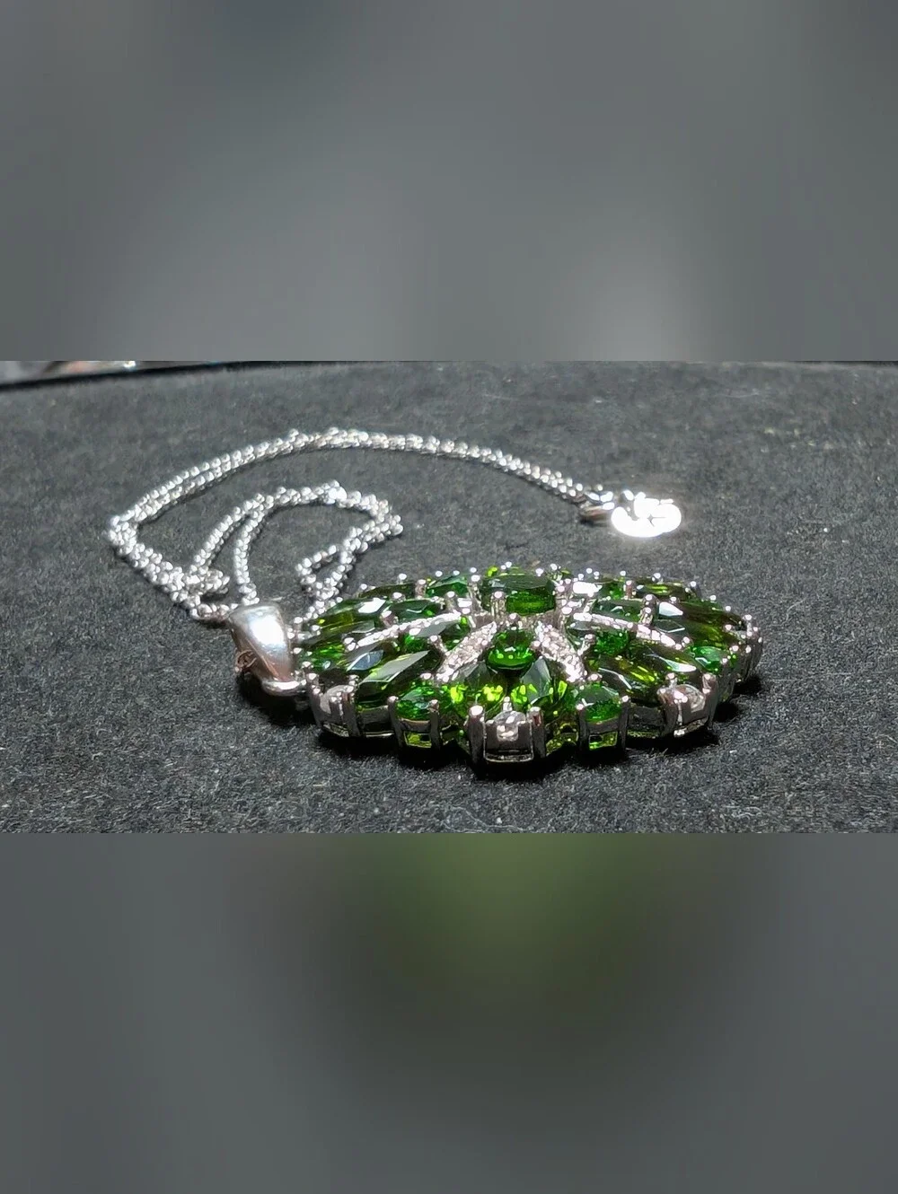 Chrome Diopside Sterling Silver Pendant